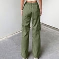 thumbnail image 5 of Ozmmyan Women's Cargo Pants High Waisted Baggy Cargo Jeans Straight Leg Y2K Streetwear Trousers for Women, 5 of 8