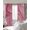 Coral Red Light Pink, variant on Marble Pink Blackout Curtains for Bedroom/Living Room, Thermal Insulated Kitchen Curtains, Modern Abstract Artwork Luxury Golden Grommet Darkening Window Treatment Drapes 27.5"x39"x2