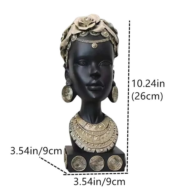 Esculturas y estatuillas de arte para decoración del hogar, estatua decorativa para sala de estar, figuras para decoración de mesa, escritorio, mujeres negras africanas