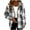 Gray, variant on Womens Lightweight Casual Jackets 2026 Plaid Long Sleeve Shacket Fleece Lined Hooded Jackets Warm Coats