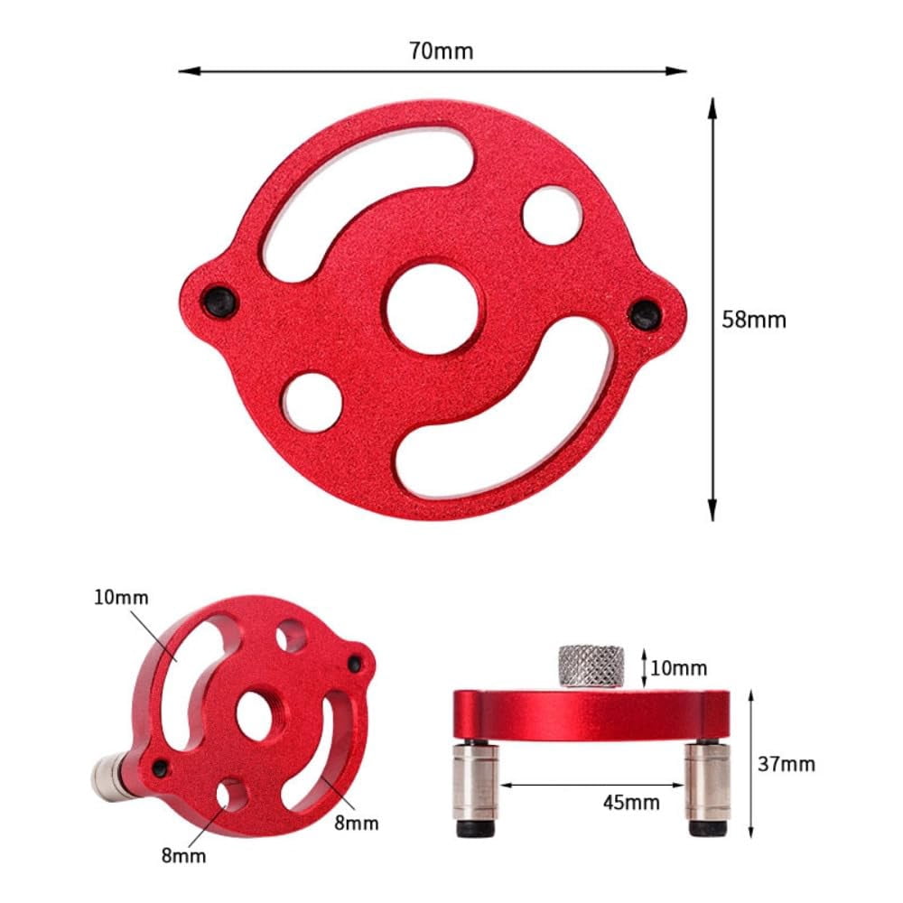 Precision Single Hole Positioning Puncher Versatile Woodworking Tool with 6mm 8mm 10mm Drill Bit Set Adaptive Center Punching Essential for DIY Crafts and Professional Woodworking