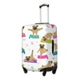 thumbnail image 2 of Balery Yoga Dogs Poses Luggage Cover Protector, Scratch And Dirt Resistant, Fits 18-32 Inch Luggage - Small, 2 of 9
