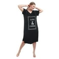 thumbnail image 3 of FEREMO Nightgown for Women Plus Size Long Sleepwear Printed Comfy Sleep Shirts 3 Pack (1X), 3 of 7