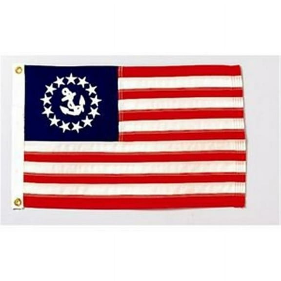 Annin Flagmakers 251150WE U.S. Yacht Ensign Flag- -16 in. X 24 in.