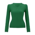 thumbnail image 4 of IMENGL Wool core spun yarn knit sweater, Green L, Size M-2XL, 4 of 5