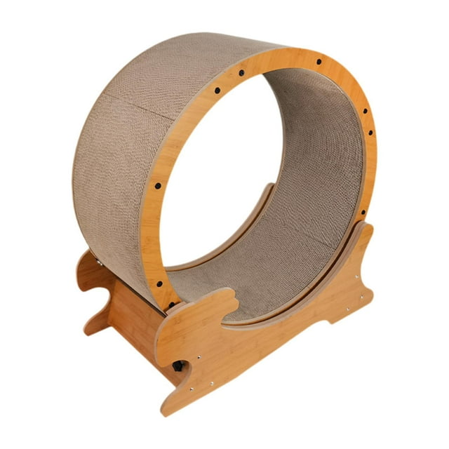 Bunblic Chat Roue de Course Jouet pour Animaux de Compagnie avec Mécanisme de Verrouillage Roue d'Exercice Meubles de Chat Mignon pour Animaux de Compagnie en Cours d'Exécution