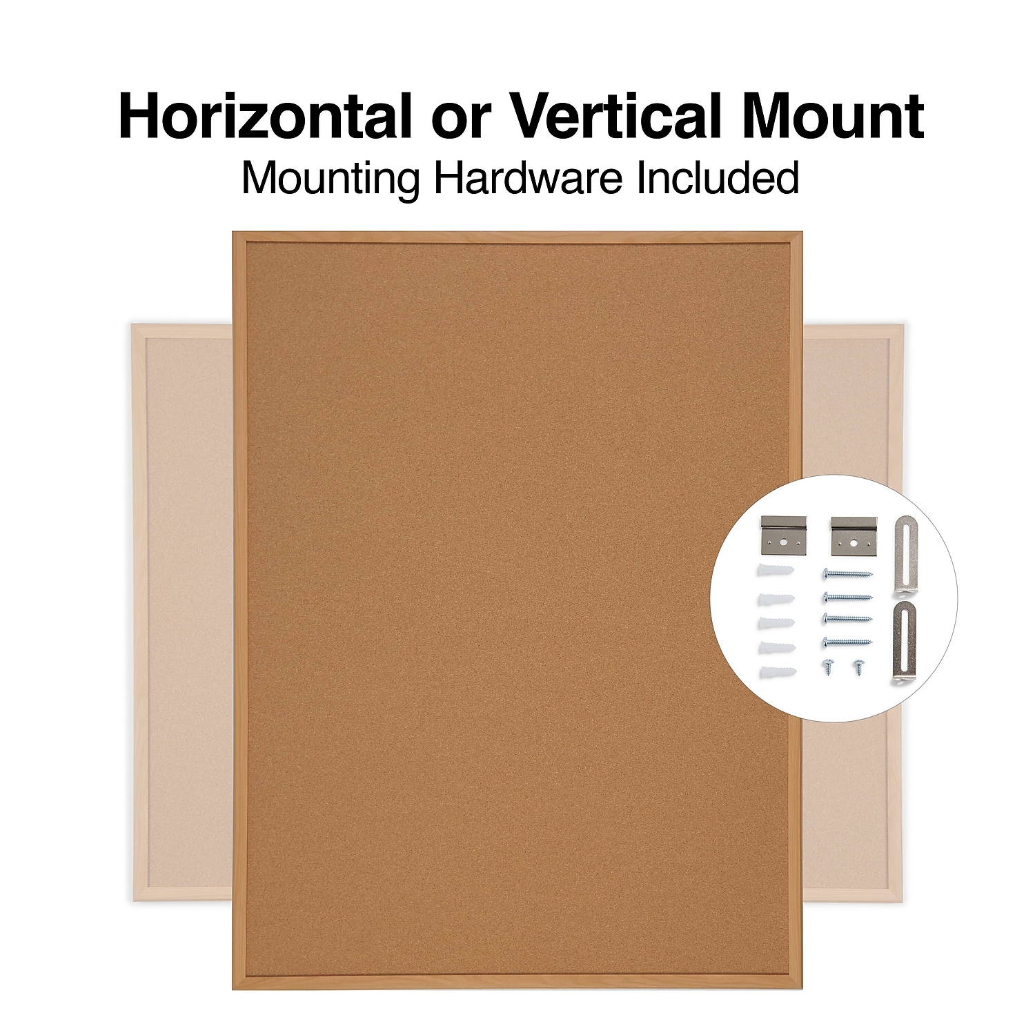 Staples Standard Durable Cork Bulletin Board Oak Frame 4' x 3' 2/Pack ST52462-CCVS