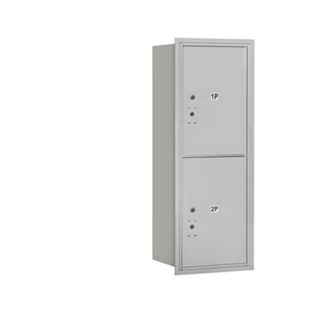 - Salsbury 4C Horizontal Mailbox 12 Door High Unit - 44.50 Inches - Single Column - Stand-Alone Parcel Locker - 2 Pl6S - Aluminum - Rear Loading - Usps Access