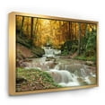 thumbnail image 1 of Designart - Cascade Forestière avec Arbres Jaunes - Impression sur Toile Encadrée Paysage Grand, 1 of 3