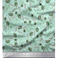 thumbnail image 1 of Soimoi Cotton Jersey Fabric Leaves & Insect Fabric Prints by Yard 58 Inch Wide, 1 of 3