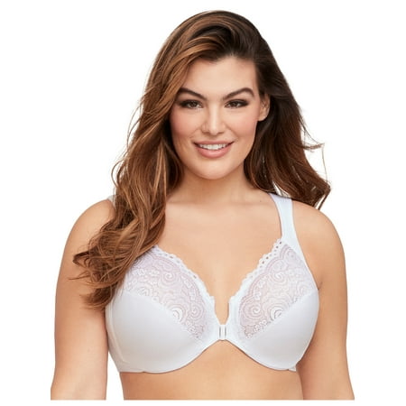 

Glamorise Full Figure Plus Size WonderWire Front-Closure Bra Underwire #1245
