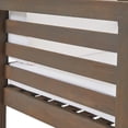 thumbnail image 6 of GDF Studio Emma Outdoor 6 Seater Acacia Wood Sectional Sofa, Gray and White, 6 of 9