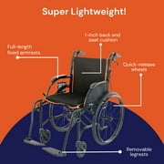 Feather Mobility Lightweight Wheelchair for Seniors, Foldable for Travel, 13.5 lbs, 1 Ct