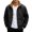 Black, variant on Stand Collar Color Block Splatter Print Jacket Men Stand Collar Zip Up Casual Streetwear Jacket Black XXXXXL