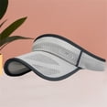 thumbnail image 2 of PoureLoom Mesh Sun Visor Hat for Men Women, Breathable Hollow Top Visor with Rollable Brim, Lightweight Adjustable Outdoor Running Golf UV Protection Cap Light Ashy One Size, 2 of 6