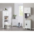 thumbnail image 5 of Room Designs Bathroom Corner Cabinet White Transitional Triangle, 5 of 9