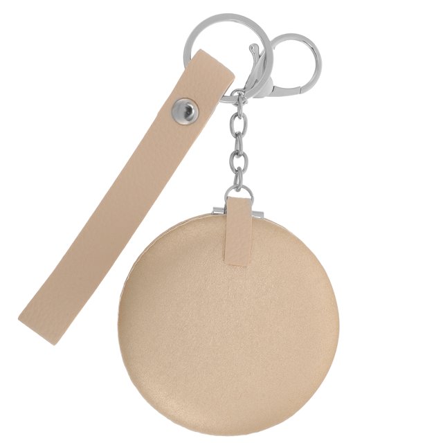 MasteelfCA 1Pc Portable Mini Mirror Keychain Pendant Mirror Folding Double-side Mirror
