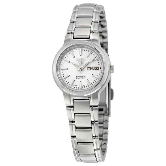 Seiko Women's 5 Automatic SYME39K Silver Stainless-Steel Automatic Dress Watch