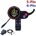 thumbnail image 6 of Electric Scooter Dashboard Display with Accelerator Controller - Real-Time Speed & Mileage, 5-Pin/6-Pin Compatible, Stable & Durable for Adult Riders, 6 of 8