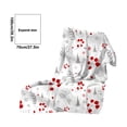 thumbnail image 4 of Manta navideña con estampados de hengsof, manta polar de felpa navideña, franela cálida y suave, manta navideña con copos de nieve, muñeco de nieve, Papá Noel y alce, para regalo, sofá cama, 4 of 5