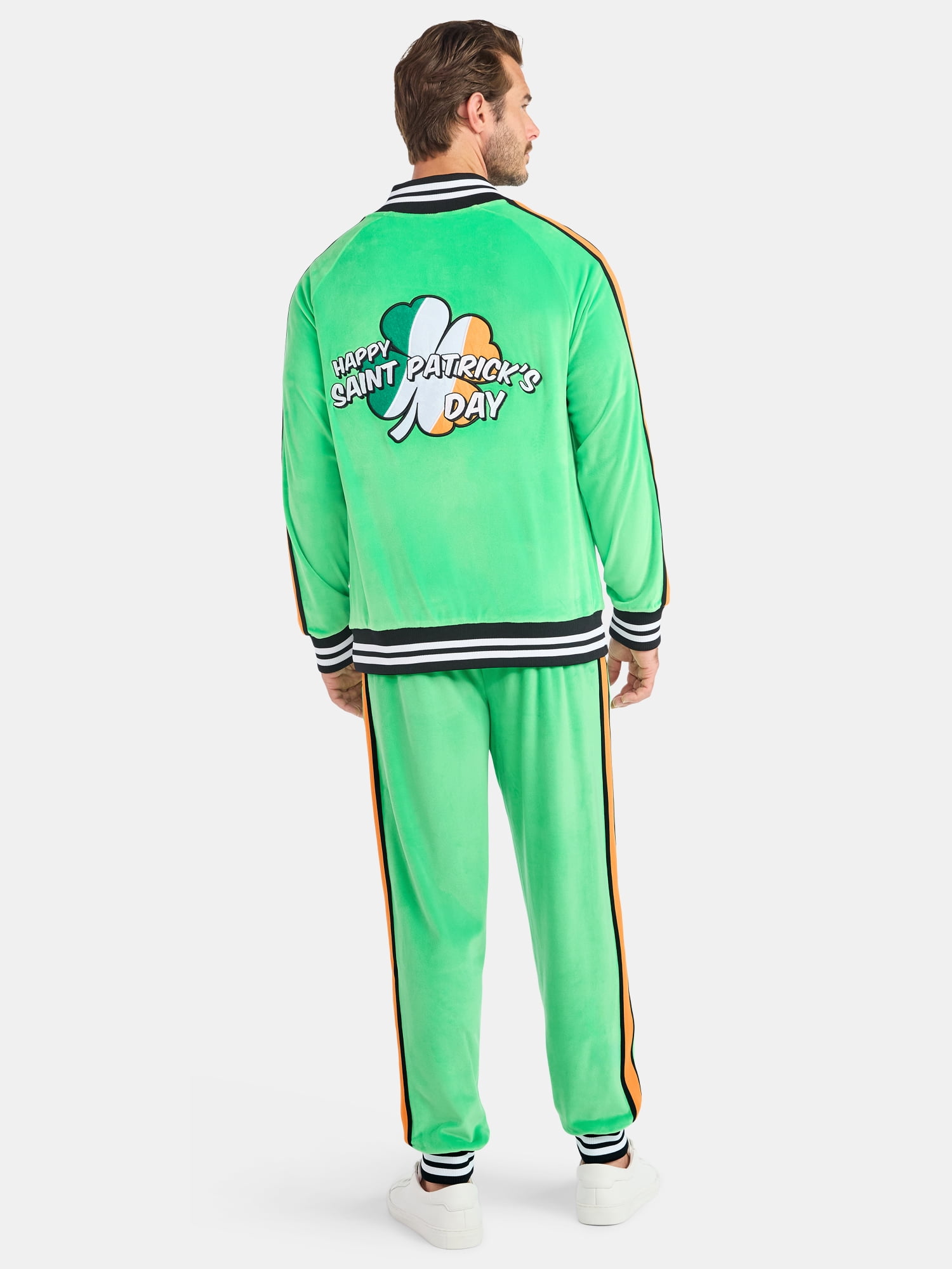 St. Patrick's Day Parade Men and Big Men's Tracksuit Set from Jolly Knits, 2-Piece, Sizes S-3XL