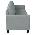 thumbnail image 5 of 3 Seater Sofa, 76" Modern Linen Fabric Tufted Upholstered Accent Sofa with Thicken Cushions and Square Arms 3-Seats Couch with Pillows for Living Room Bedroom Office, Gray, 5 of 7