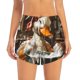thumbnail image 2 of Balery Cartoon Scottish Duck Pantalones cortos deportivos para mujer con forro y dos bolsillos, elásticos, para entrenamiento, gimnasio, yoga-Large, 2 of 7