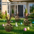 thumbnail image 6 of Handmade Rattan Woven Easter Garden Decoration, Bunny Figurine for Outdoor or Indoor Spring Decor, Patio Table Centerpiece,C, 6 of 7