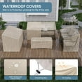 thumbnail image 5 of AMOPATIO 5-Piece Oversized Outdoor Sectional Set - 2 Swivel Chairs, 2 Ottomans & 3-Seat Sofa with Thick Cushions -Metal Patio Furniture for Backyard, Poolside-Gray, 5 of 6