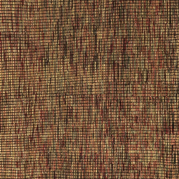 Ahgly Company Indoor Square Abstract Brown Modern Area Rugs, 7' Square