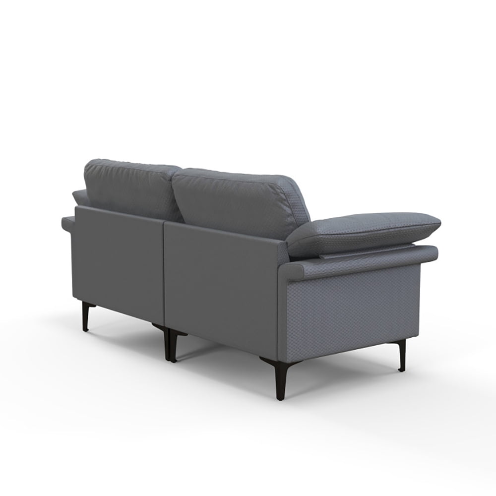 Finihen Loveseat Sofa, Modern Fabric Loveseat Sofa for with Metal Legs and Armrest Pillows, for Living Room, Bedroom, Gray Finihen Loveseat Sofa, Modern Fabric Loveseat Sofa for with Metal Legs and Armrest Pillows, for Living Room, Bedroom, Gray