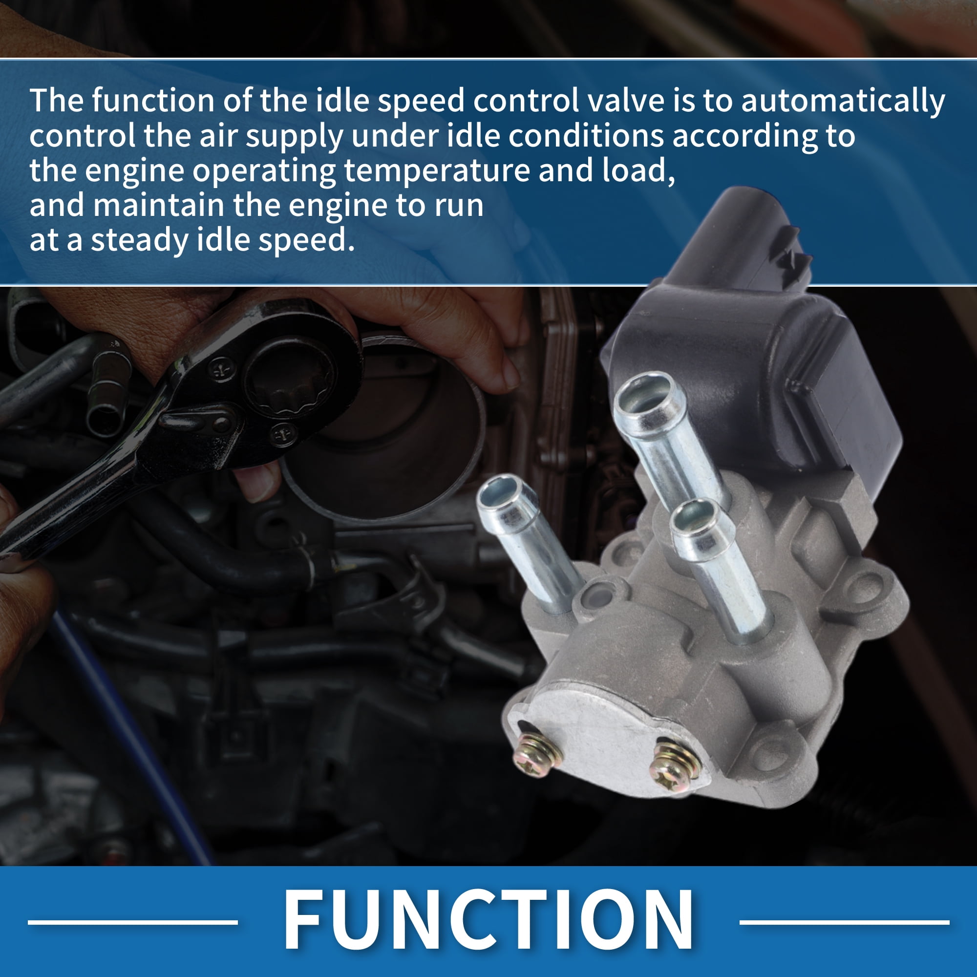 Unique Bargains Car Idle Air Control Valve for Toyota RAV4 1998-2000 Replace No.2227074200 IACV Idle Motor Idle Air Control Valve for Stable Engine Operation