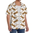 thumbnail image 2 of Balery Leopard Print Camisa Casual de Manga Corta con Botones para Hombre, Texturizada, Estilo Cubano, para Playa, Verano-4X-Large, 2 of 5