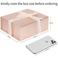 thumbnail image 2 of Lifelum Gift Box Rose Gold Large Gift Boxes with Magnetic Lid 2 Pack 8 x 7 x 3 Gift Box Bridesmaid Proposal Box Sturdy Storage Box for Presents with Lids Contains Card, Ribbon, Shredded Paper Filler, 2 of 7