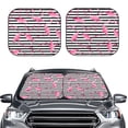 thumbnail image 2 of Naloa Flamingos Print 2-Piece Windshield Sunshade,Foldable Car Front Window Sun Shades,for Most Sedans SUV Truck-Medium, 2 of 6