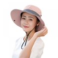 thumbnail image 3 of Wide Brim Ponytail Sun Hat Waterproof UV Protection Bucket Boonie Hat for Women, 3 of 5