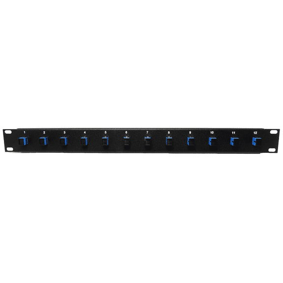 12 Port SC Simplex Fiber Optic Cable Patch Panel Singlemode (Loaded 1u) 19"
