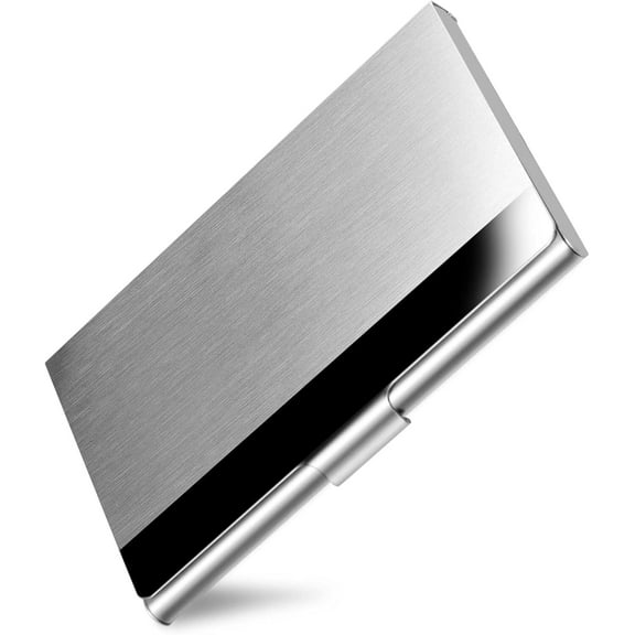 Business Card Holder, Slim Business Card Case for Men & Women, Pocket Metal Card Case, Professional Stainless Steel Business Card Holders, Purse Name Card Holder, Buckle Style Shut