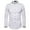 White, variant on IROINNID Button Up Shirts for Men Buttons Stand-up Collar Embroidered Long Sleeve Blouse Shirt,Black