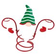 thumbnail image 3 of Christmas Wine Glass Rack Santa Snowman Wine Glass Holder Tabletop Stemware Storage Rack Wine Glass Stand with 2 Hooks for Christmas Party Type 2, 3 of 9