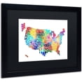 thumbnail image 2 of Trademark Fine Art 'United States Typography Map 2' Canvas Art by Michael Tompsett, Black Matte, Black Frame, 2 of 4