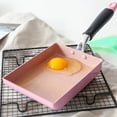 thumbnail image 2 of Poêle à Frire en Acier Inoxydable Antiadhésive Carrée pour Cuisine, Rose, 2 of 4