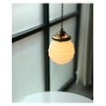 thumbnail image 4 of FSLiving Hanging Swag Lamp no Wiring Needed Portable Pendant Light with 15ft Plug-in UL Dimmable Cord Brass Finished E26 Socket Mare Nubium White Hand-Made Glass Lamp Hanging Lamp - 1 Light, 4 of 5
