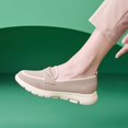 thumbnail image 6 of Women's Knitted Mesh Lightweight Walking Sneakers Casual Lightweight Arch Support Slip On Orthotic Soft Sole Shoes Breathable Non Slip Work Shoes, 6 of 8