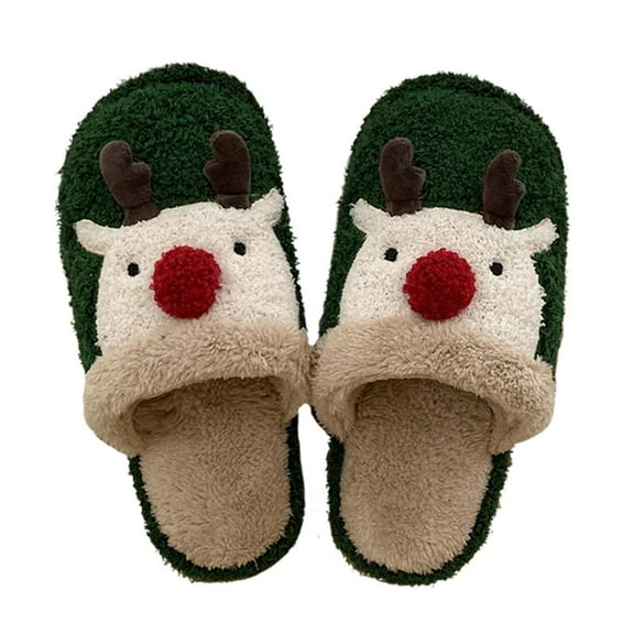 gakvov Cow Slippers For Women Girls Fuzzy Cotton Slippers Household Indoor Outdoor Slippers Cute Cartoon Thermal Cotton Shoes Slippers