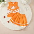 thumbnail image 2 of HCNTES Toddler Summer Outfits Girls Cheerleading Tank Top and Skirt Set for Sports Performance, 2 of 7