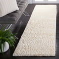 thumbnail image 2 of SAFAVIEH Berber Torvald Abstract Polyester Shag Runner Rug, Ivory/Beige, 2'3" x 6', 2 of 8
