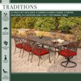 thumbnail image 5 of Hanover Traditions 9-Piece Outdoor Dining Set with Cast-Top Table, 2 Swivel Rockers and 6 Stationary Chairs, 5 of 17
