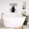 thumbnail image 5 of Zen Stone Canvas Wall Art Black and Gray Zen Stone Butterfly Water Ripple Prints Posters Living Room Decor Meditation Yoga Modern Minimalist for Bathroom Bedroom Office Wall Art Decor,12x12 Inches, 5 of 5