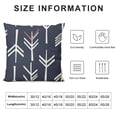 thumbnail image 5 of Qinduosi and White Arrows Print Geometric Canvas Square Throw Cushion Cover Pillow Covers Cases for Couch Sofa Home Decor with Hidden Zipper Closure Only Cover White, 5 of 5